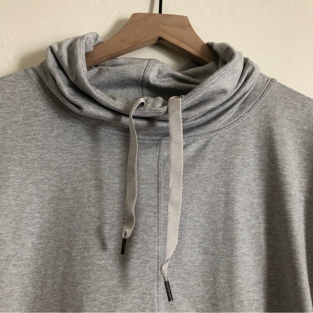 Apana Athletic Activewear Gray Cowl Neck Pullover Sweatshirt Sweater Medium - Picture 3 of 6
